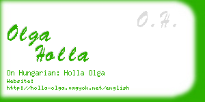 olga holla business card